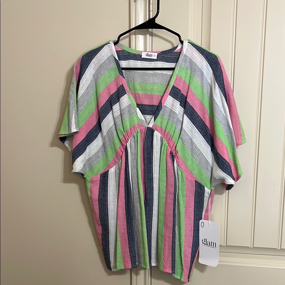 Glam Striped Multicolor Top